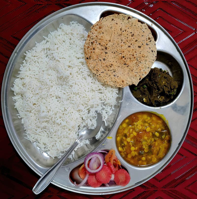 Traditional Indian Thali stock image. Image of food - 254046583