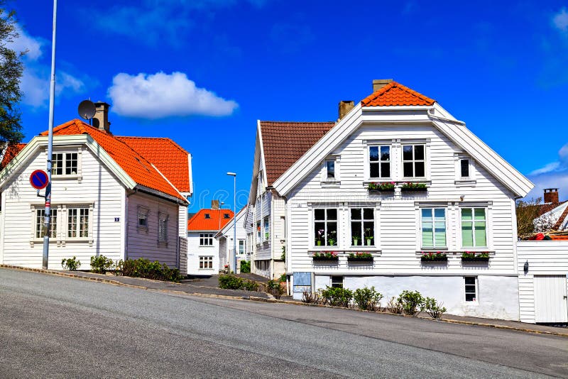 Traditional Norwegian architecture: a wooden house