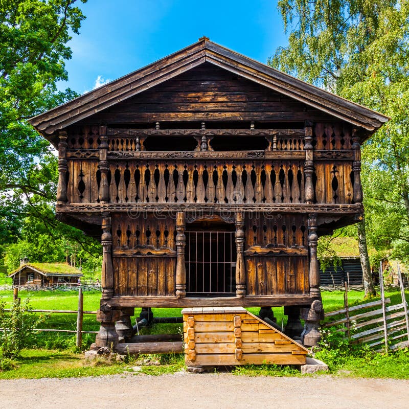  Traditional Norwegian House Stock Image Image of blue 