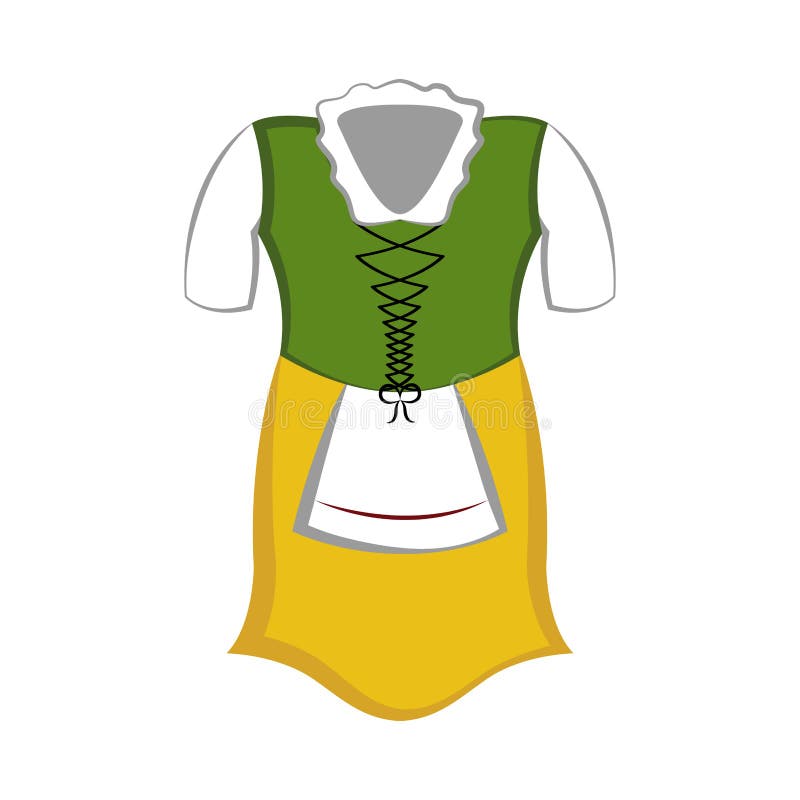 Traditional Oktoberfest Dress Icon Stock Vector - Illustration of ...