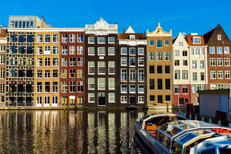 Traditional Old Buildings in Amsterdam, the Netherlands Stock Image ...