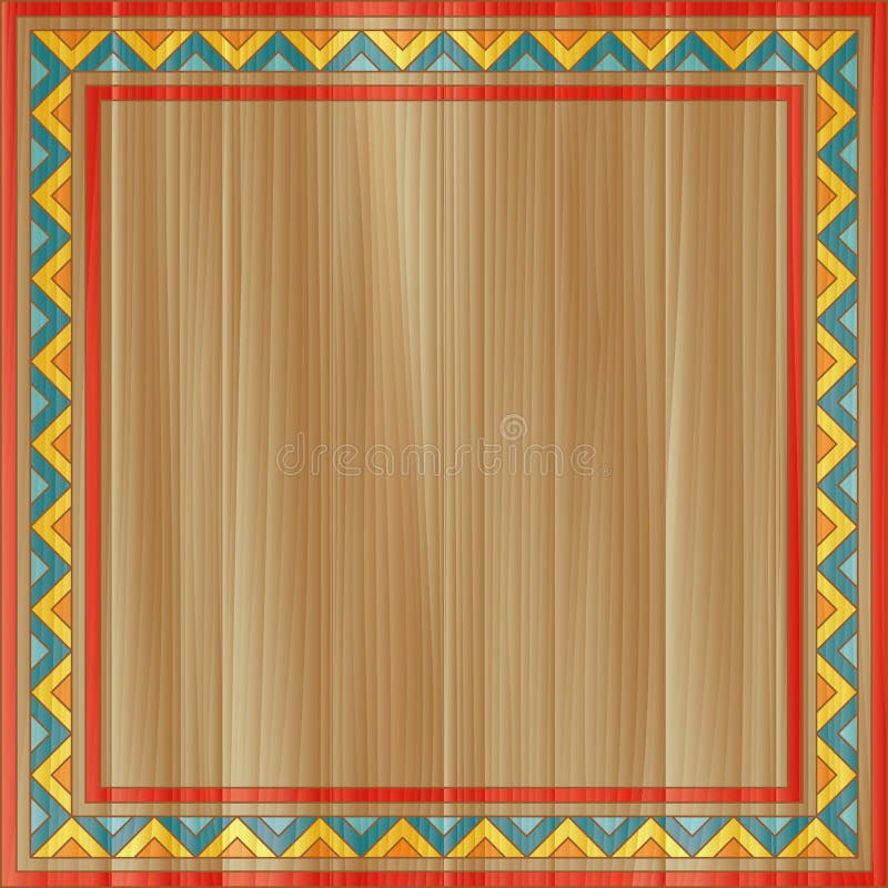 Traditional ornament painted on wooden board