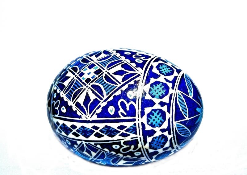 Traditional painted easter egg