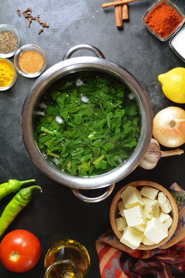 Traditional Palak Paneer - Recipe Preparation Photos with Photos of the