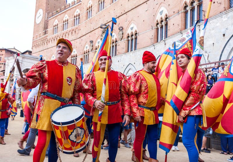 Traditional Palio horse race in Siena