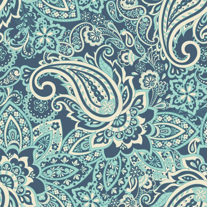 Traditional Seamless Paisley Pattern. Indian Floral Ornament. Stock ...