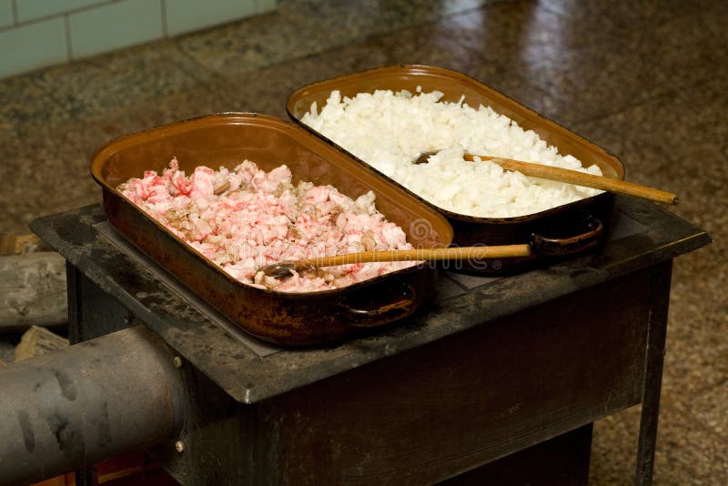 Traditional Pigsticking Lard, Czech Republic Stock Photo Image of