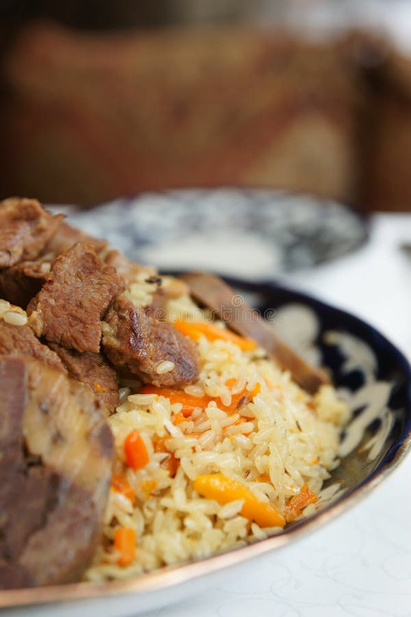 Traditional Pilaf on Restaurant Table Stock Image Image of nutrition