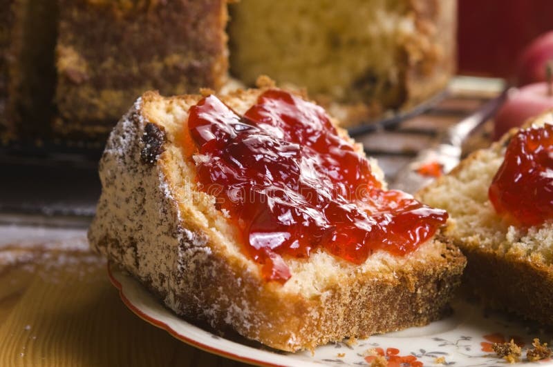 Traditional Polish Cake with Apple Marmelade Stock Image Image of