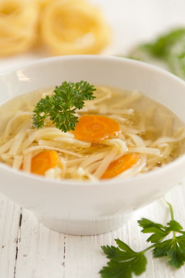 Traditional Polish Chicken Broth stock photography