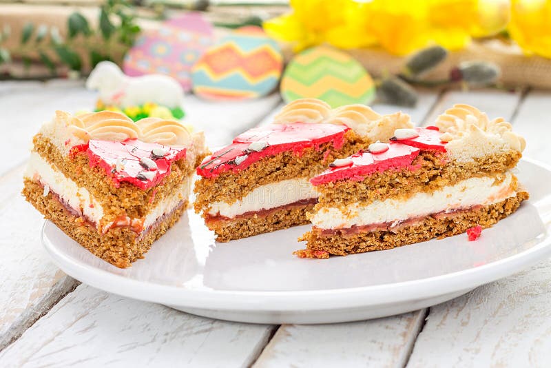 Traditional Polish Easter cake. stock photos