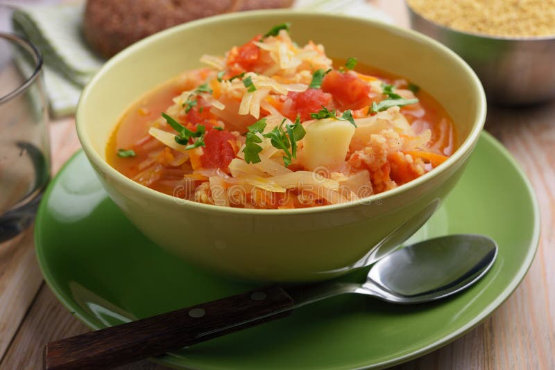 Traditional Polish soup kapusnyak royalty free stock photo