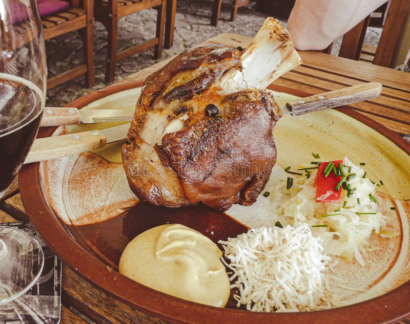 Traditional pork knee in Prague