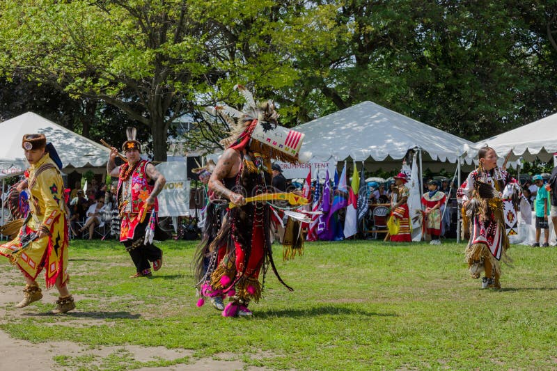 Traditional Pow Wow Canada’s National Indigenous Peoples Day. Dancing