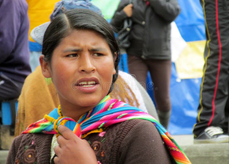 Woman In Traditional Bolivia Clothes Editorial Stock Image Image Of