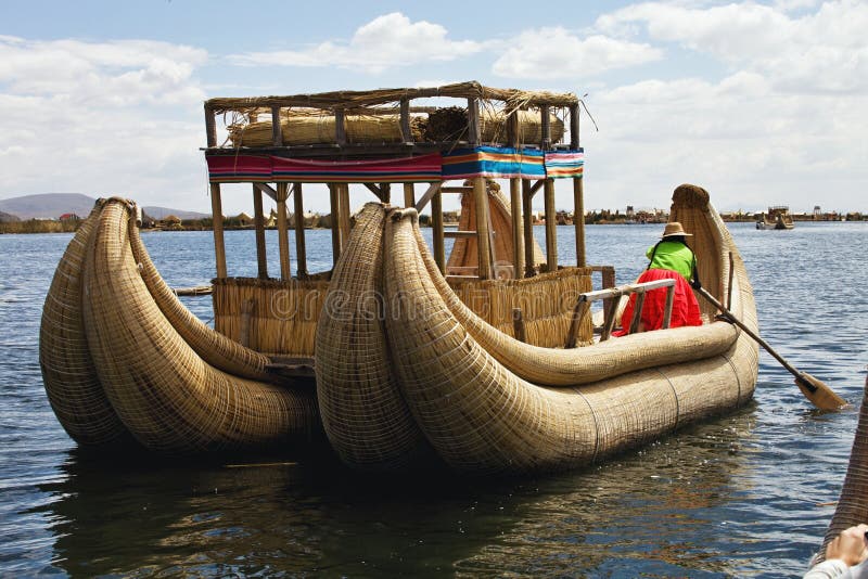 Traditional reed boats, Lake Titicaca, Peru