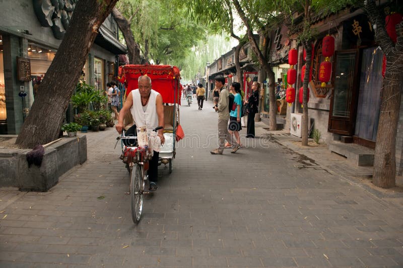 Traditional rickshaw in the old Hutongs of Beijing