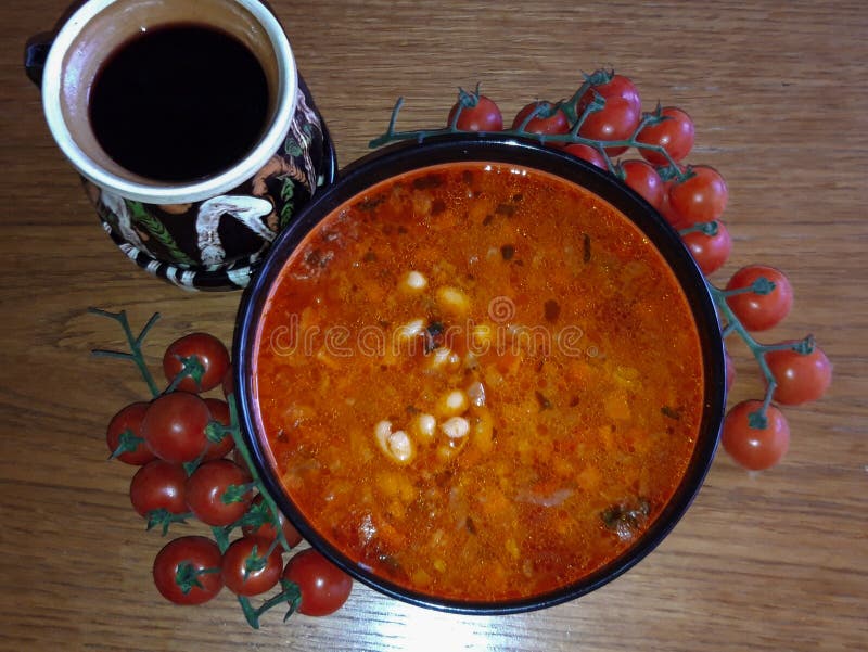 Traditional Romanian Food Bean Bowl Stock Image - Image of cooking ...