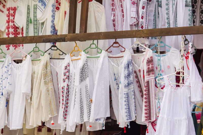 Traditional Romanian peasant blouses royalty free stock images Traditional Romanian peasant blouses royalty free stock images