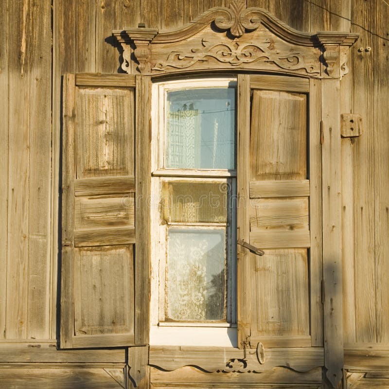 Traditional russian window