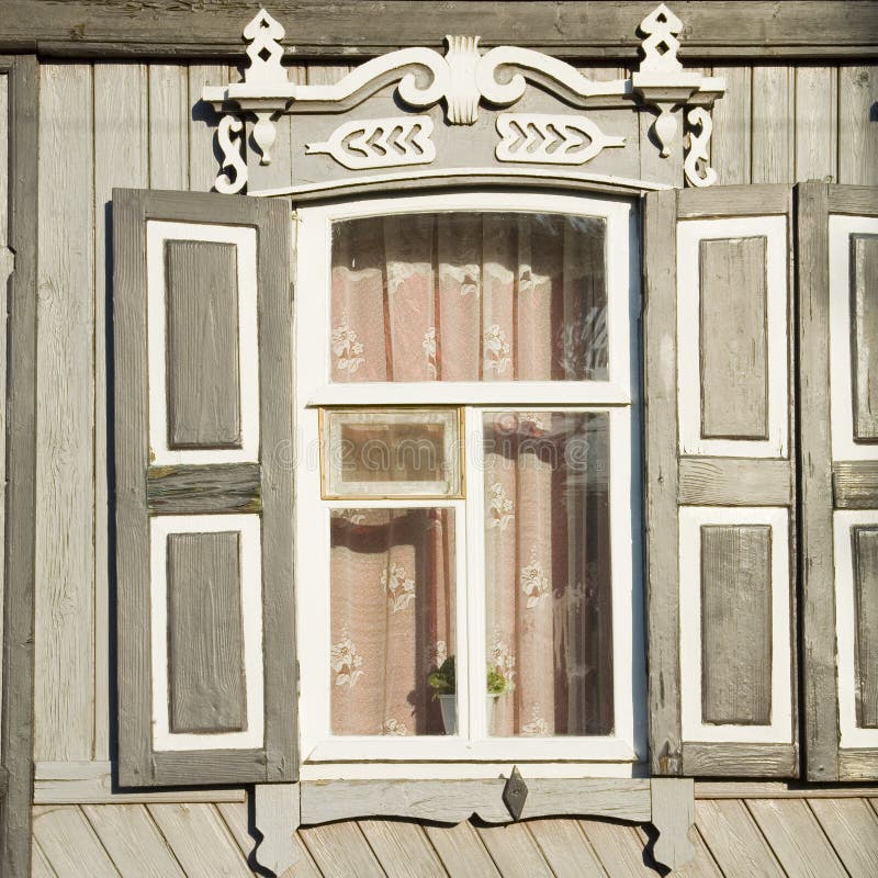 Traditional russian window