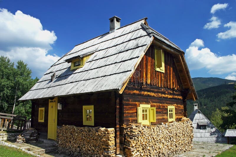 Traditional Serbian house stock image. Image of colors 21376677