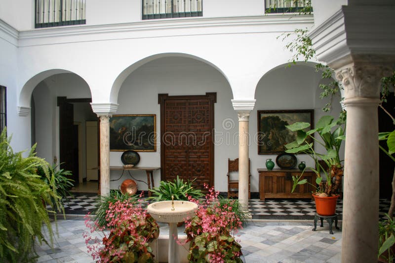 Traditional Seville Spanish Patio Spain Editorial Stock Image Image