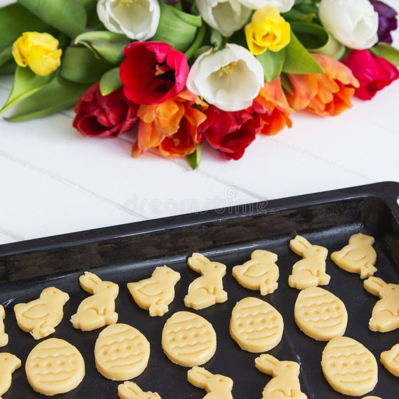 Easter shortcrust traditional cookies. stock images