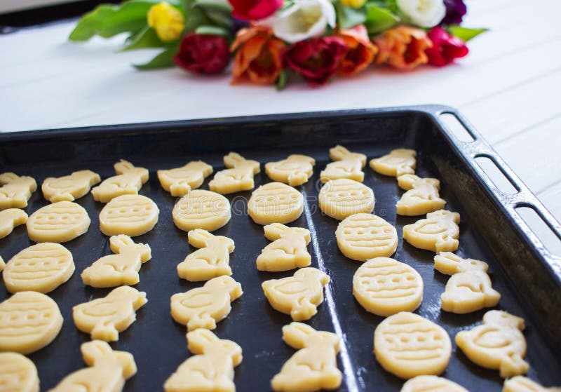 Easter shortcrust traditional cookies. royalty free stock image