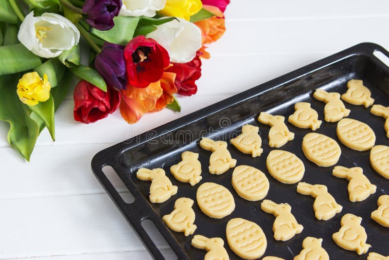 Easter shortcrust traditional cookies. stock photos