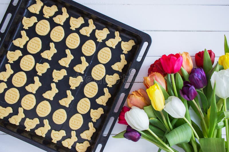 Easter shortcrust traditional cookies. stock photos