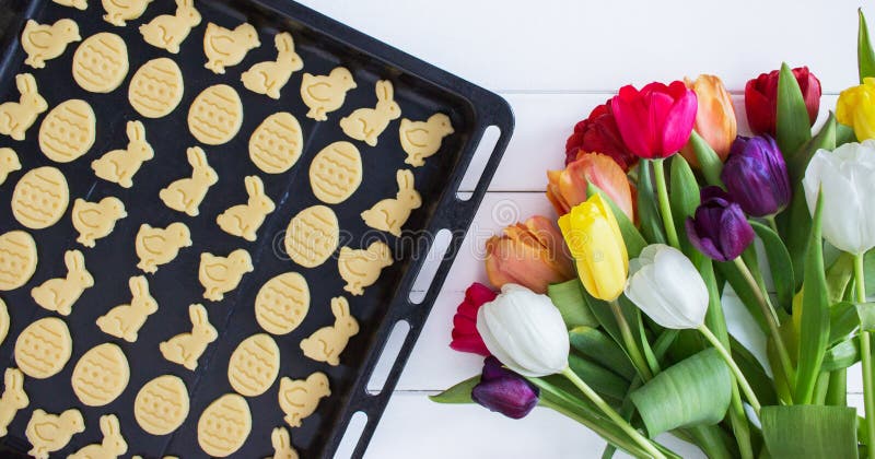 Easter shortcrust traditional cookies. royalty free stock photography