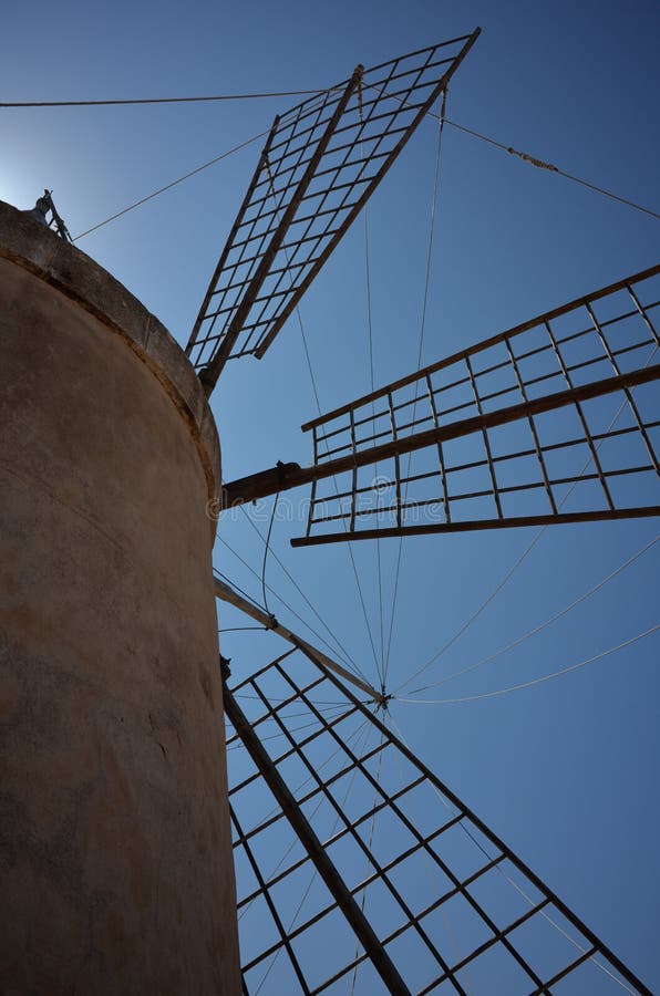 Traditional Sicilian Salt Production Windmill royalty free stock photos Traditional Sicilian Salt Production Windmill royalty free stock photos