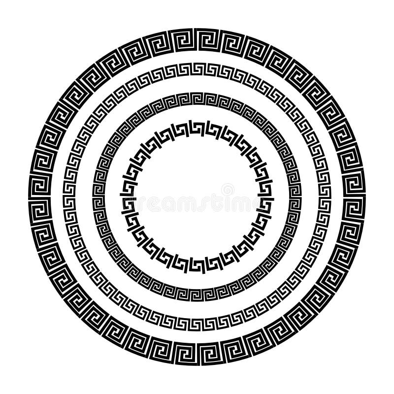 Frame with Ancient Greek Meander Pattern Stock Vector - Illustration of ...