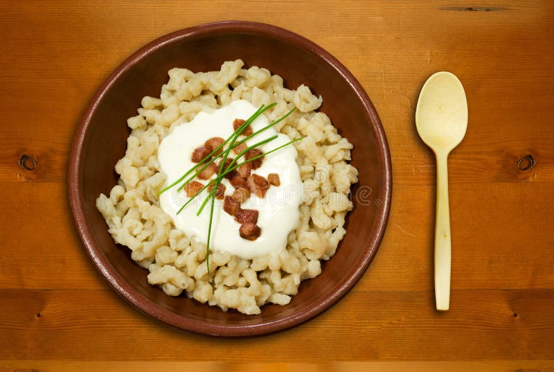 Traditional Slovak food - dumpling