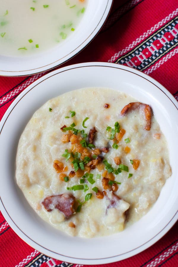 Traditional Slovak food-halusky