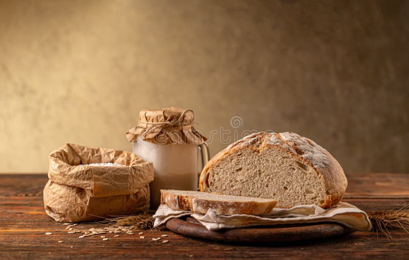 Traditional Sourdough Bread Stock Image Image of natural, loaf 177702457