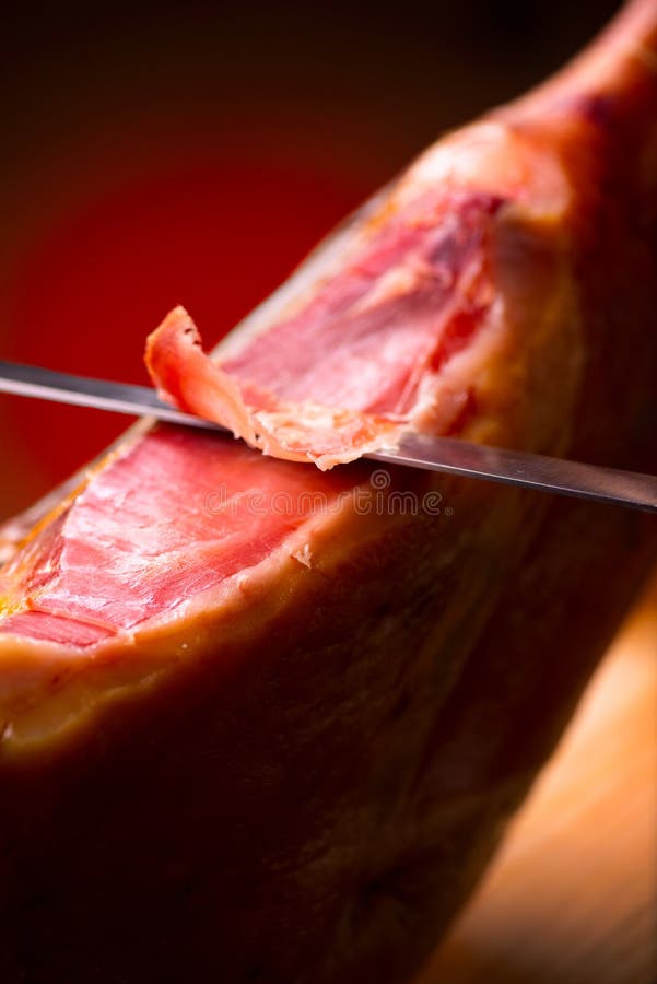 Traditional spanish jamon serrano royalty free stock images