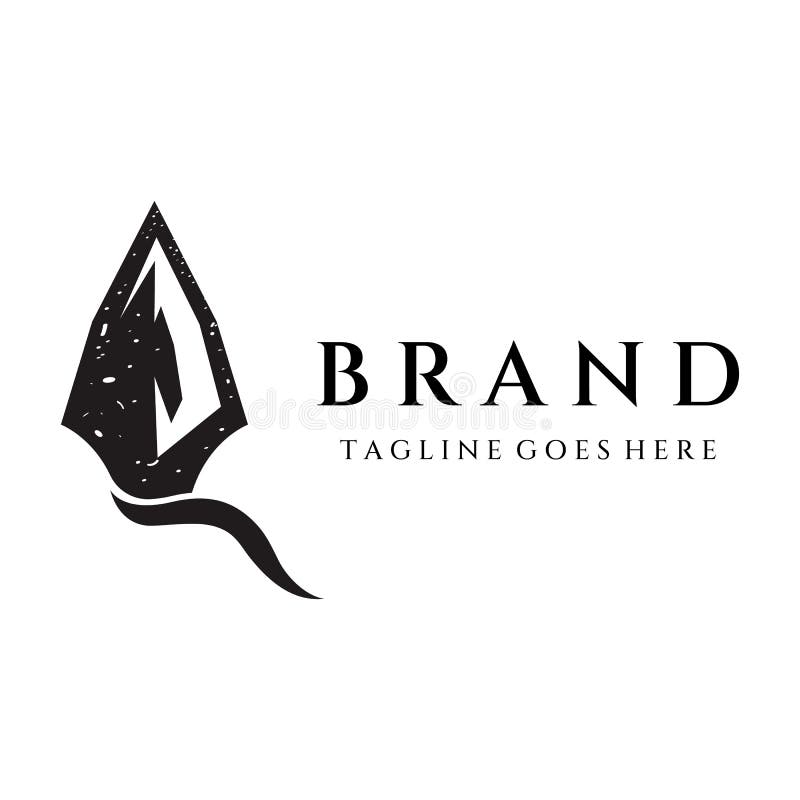 Traditional Spear Head and Spear Head Logo Template Design for Hunting Traditional Spear Head and Spear Head Logo Template Design for Hunting