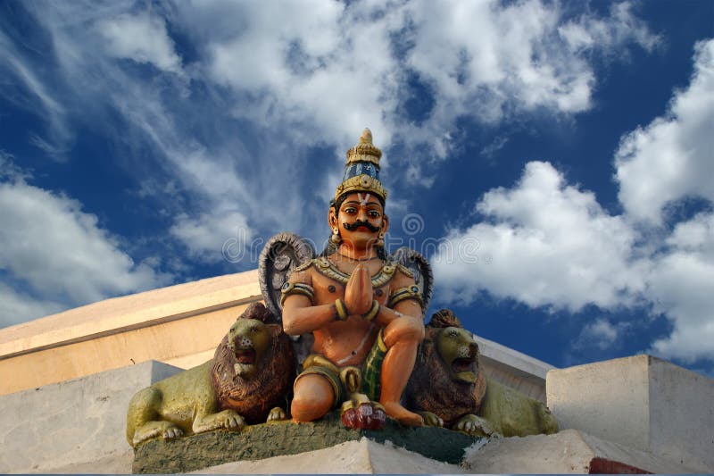 Traditional statues of gods and goddesses in the Hindu temple