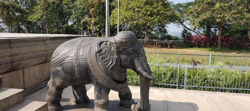 Stone Elephant Road Autumn Scenery Editorial Stock Photo - Image of ...