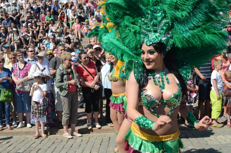 Traditional summer samba carnival in Helsinki on 7-8 June 2013.