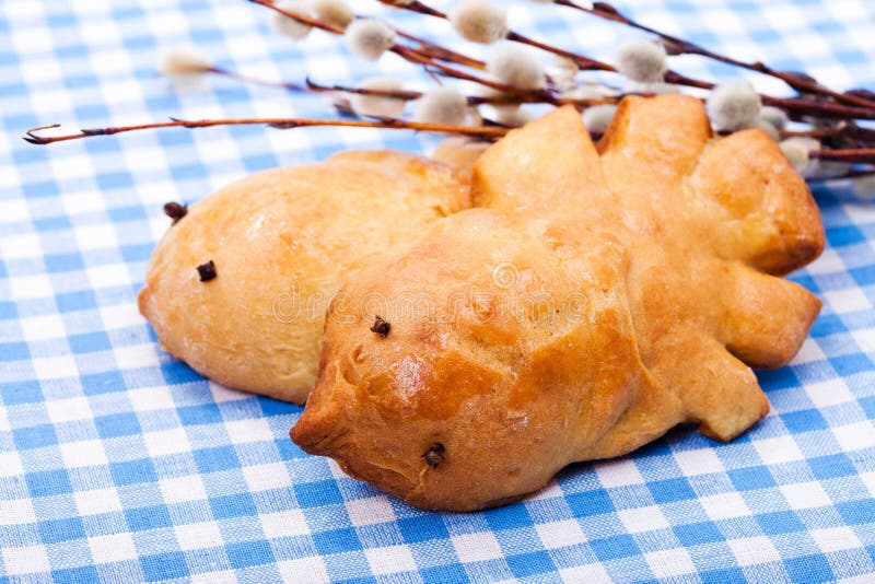 Traditional sweet baked bread - birds