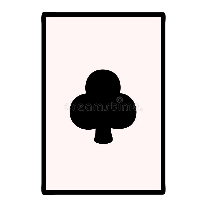 Ace of Clubs stock vector. Illustration of blackjack, casino - 7729419