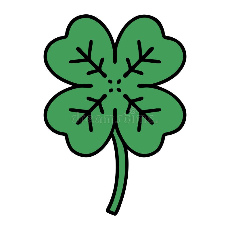 traditional tattoo of a 4 leaf clover