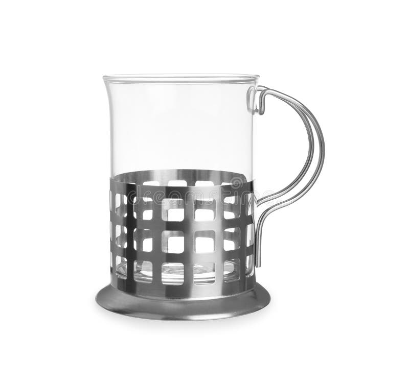 Traditional Tea Glass Holder on White Background Stock Image Image of