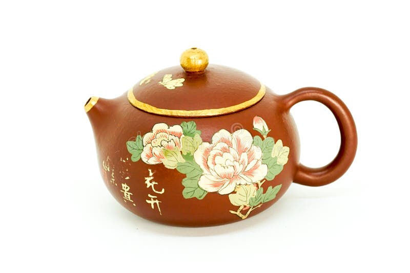 Ceramic Teapot Isolated on White Background Stock Image Image of