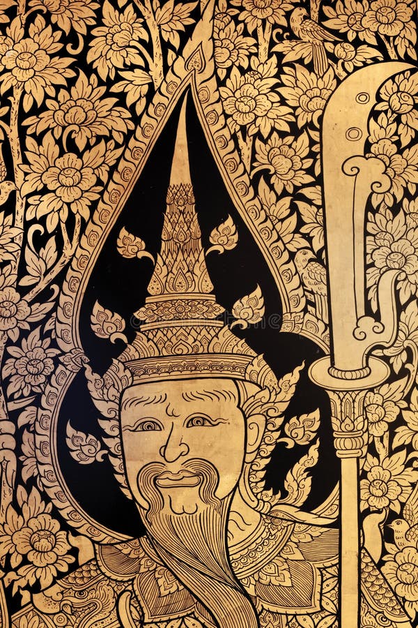 Traditional thai style paint art