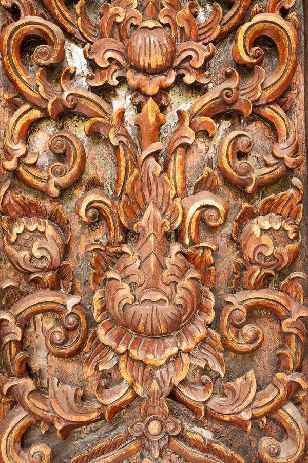 Traditional Thai style wood carving