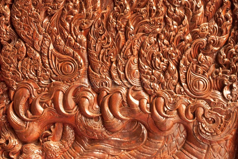 Traditional Thai style wood carving